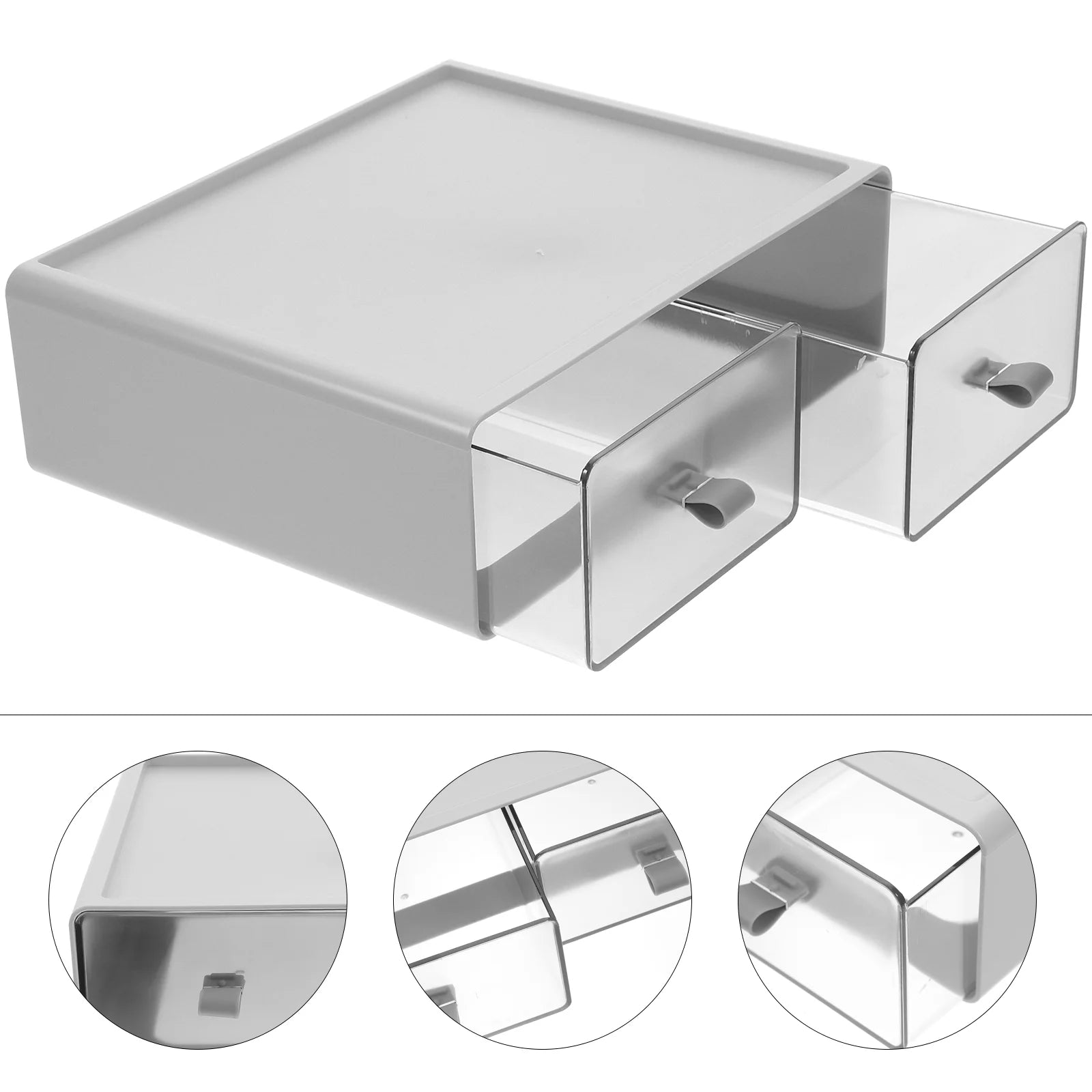 Bins Drawer Storage Box Cosmetics Organizer Office – Practical Home Organization for Easy Daily Organization - Image 6